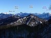 Presentazione: i monti Jôf, Pelois e Corno, visti dal Pic Chiavalut