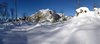 Fantastica neve farinosa, sullo sfondo il monte Tinisa